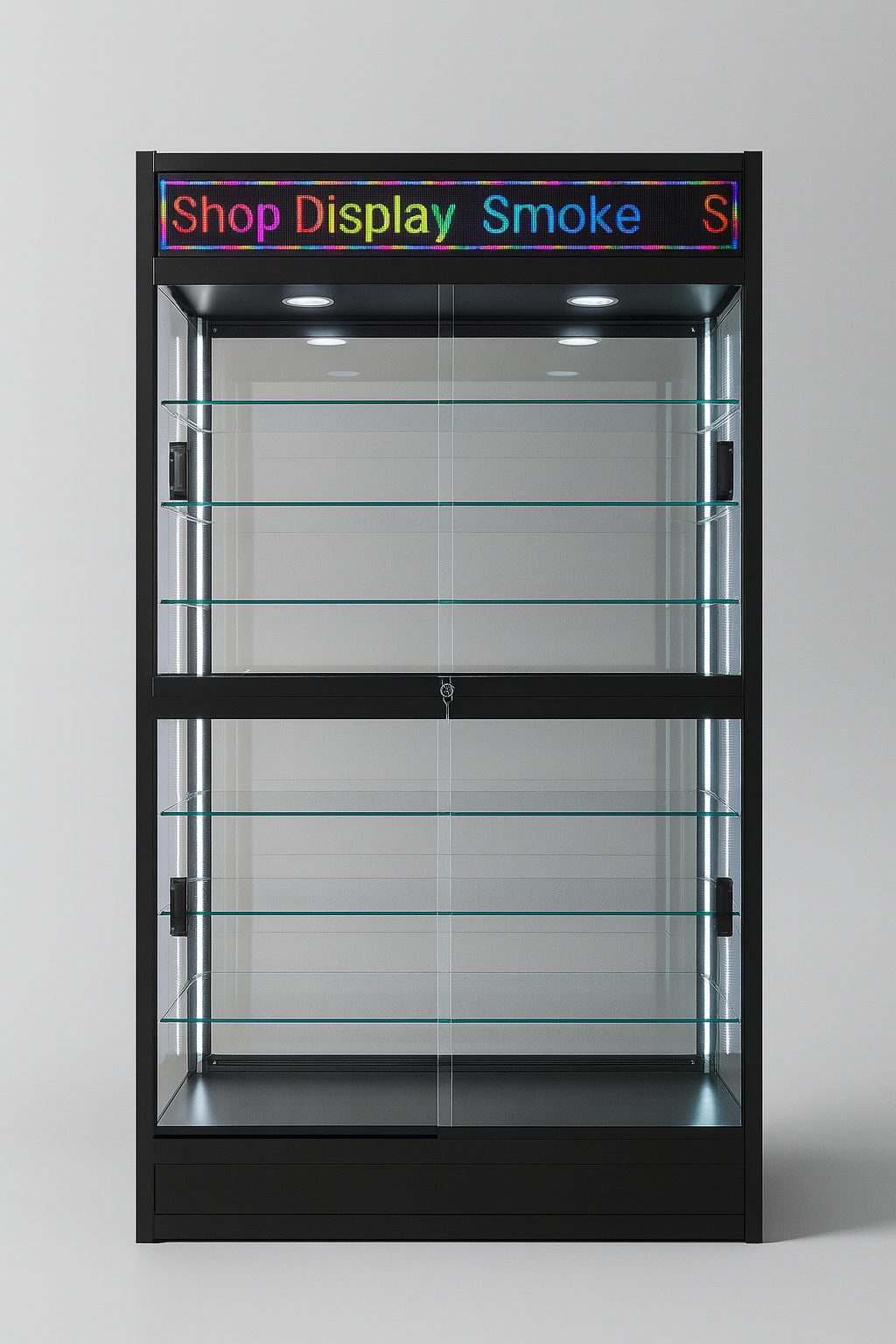 6X4 Feet Extra Vision Display With 8 Door Dual Sections and Dual Digital Screen