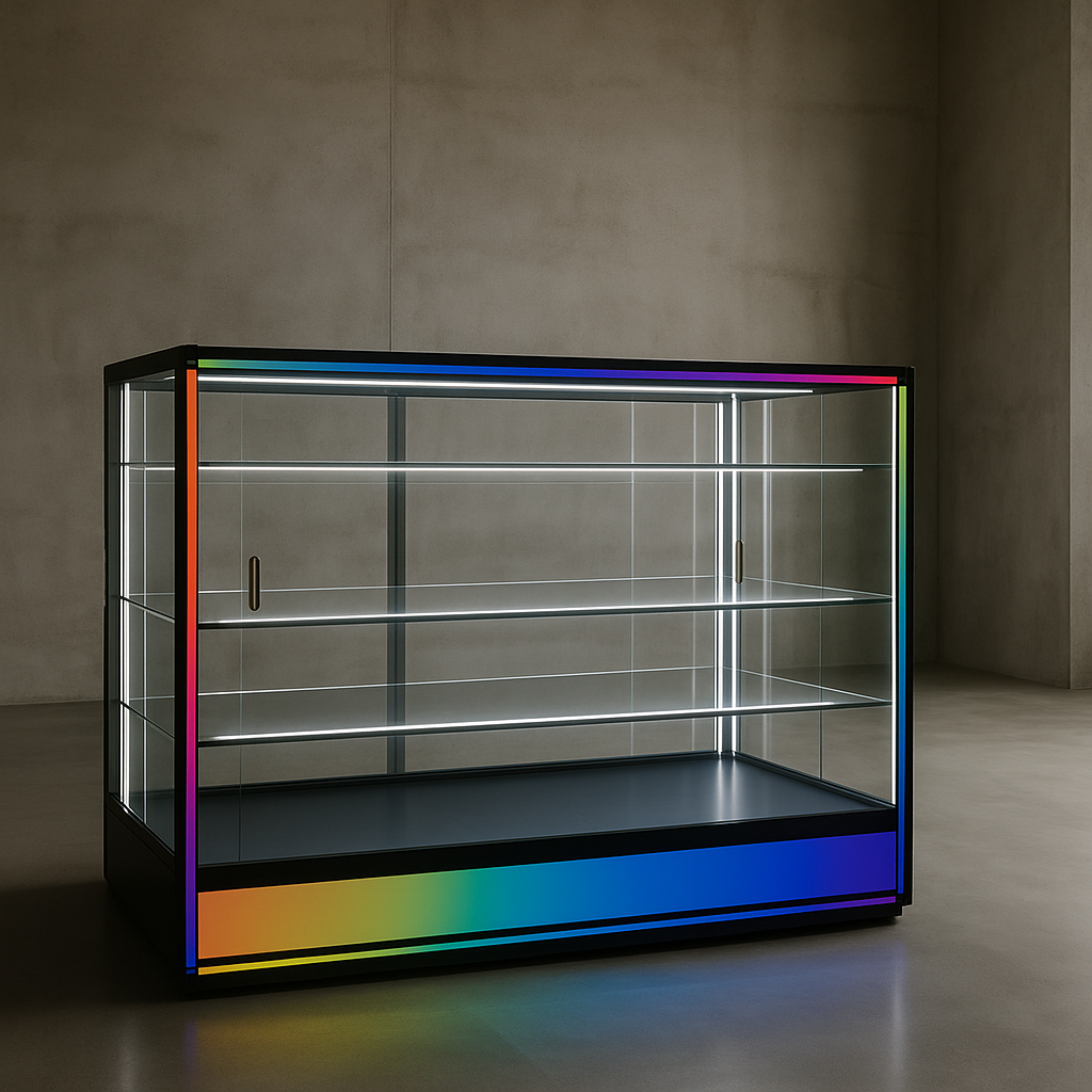 3X4 Feet Full Vision Counter Display with RGB Light